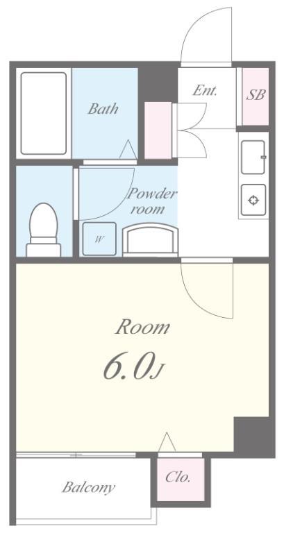 グランパシフィック十三 606号室 間取り