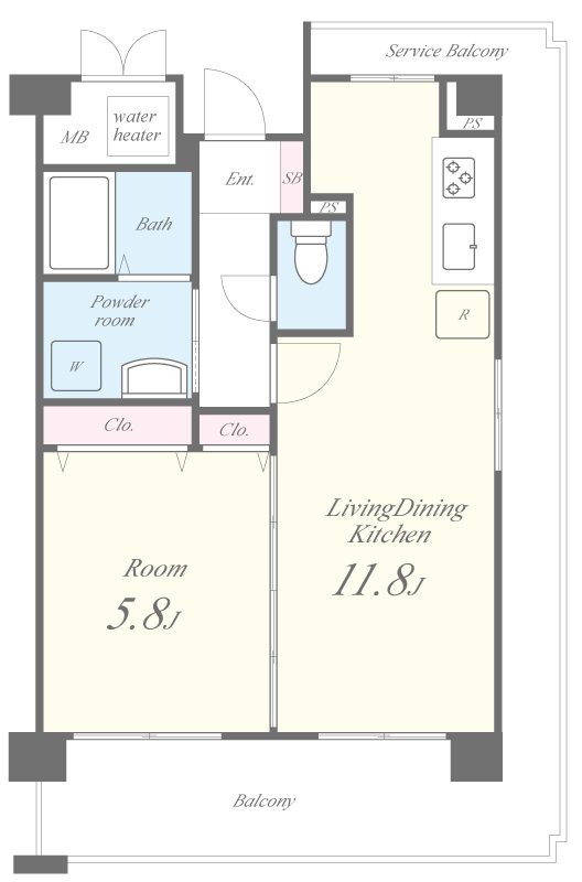 ベルフォート和泉 304号室 間取り