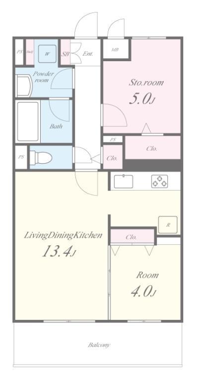 LAMINA 203号室 間取り