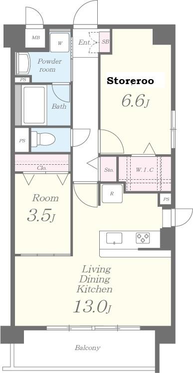 berry blue 高槻 301号室 間取り