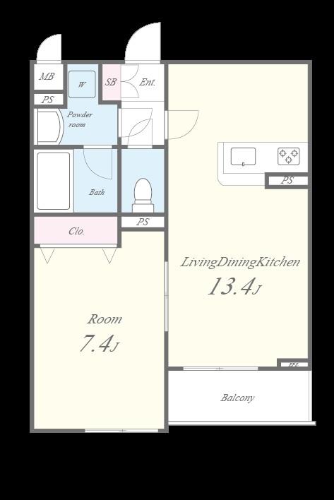 ヴォアチュールエムス 間取り図
