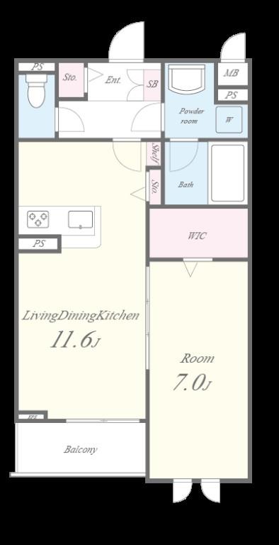 ヴォアチュールエムス 間取り図