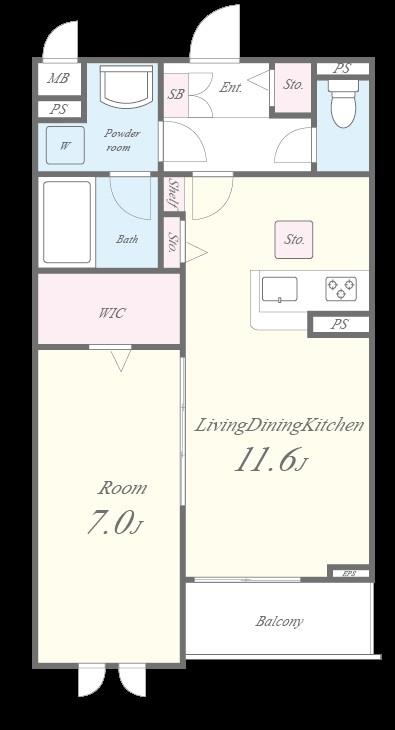 ヴォアチュールエムス 間取り図