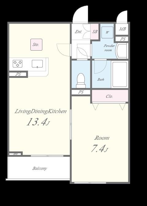 ヴォアチュールエムス 間取り図