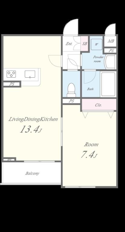 ヴォアチュールエムス 間取り図