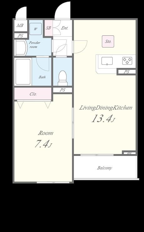 ヴォアチュールエムス 間取り図