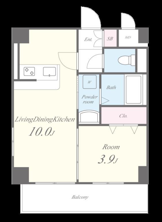 フルール天神 間取り図