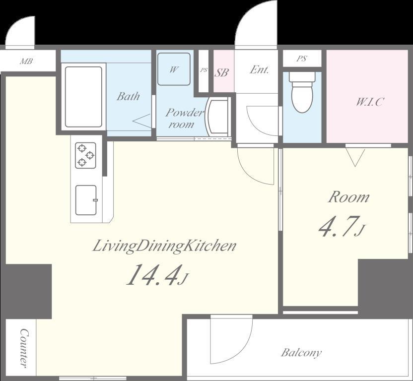 AP L-tage西新 間取り図