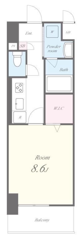 スタシオン俊徳道 間取り図
