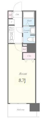 アーバンコンフォート堀江 1003号室 間取り