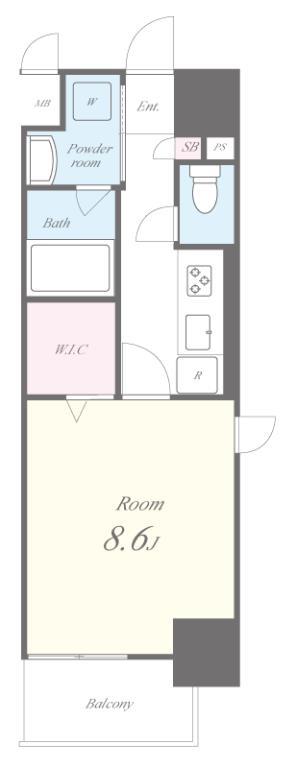 スタシオン俊徳道 間取り図