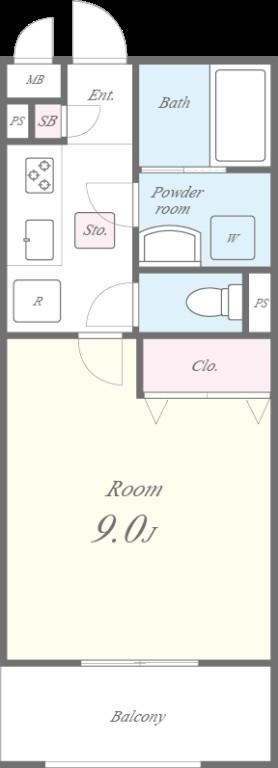 サンライズ亀島 間取り図