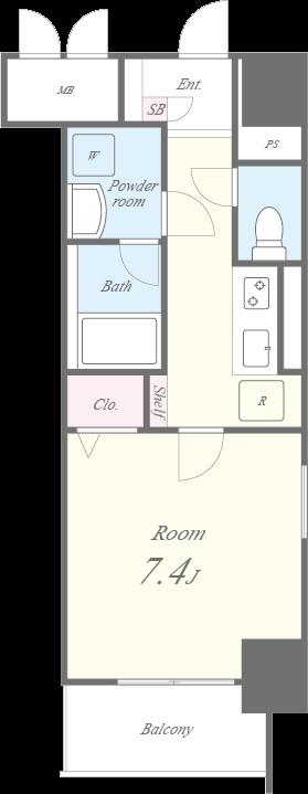 シャルマンソワレ名駅 間取り図