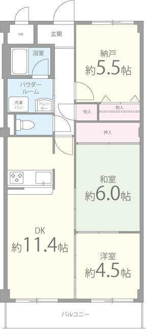 ラフィネ津田 間取り図
