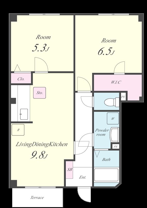 メゾン・ベルデュールB 間取り図