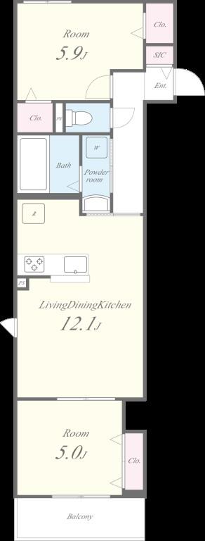 キルシュ元町 302号室 間取り