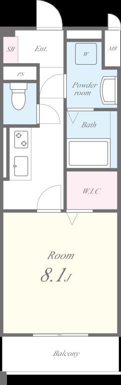 AP L-tage西新 間取り図