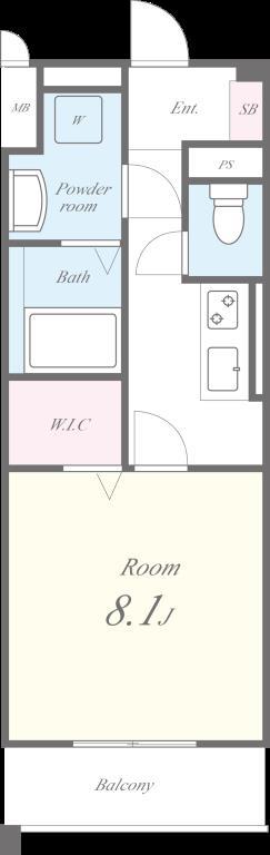 AP L-tage西新 間取り図