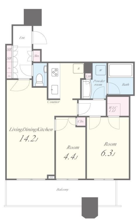 パークタワー勝どきサウス 間取り図