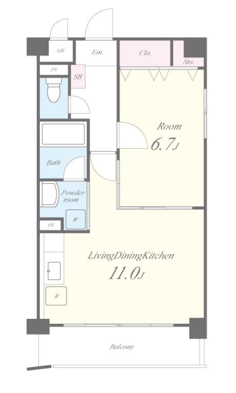 ボヌール有瀬 間取り図