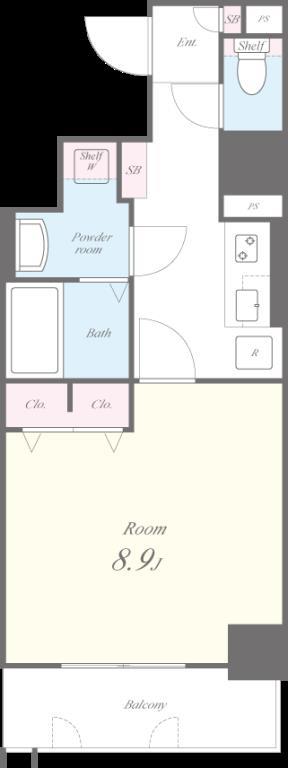 ピタゴラ箱崎 間取り図