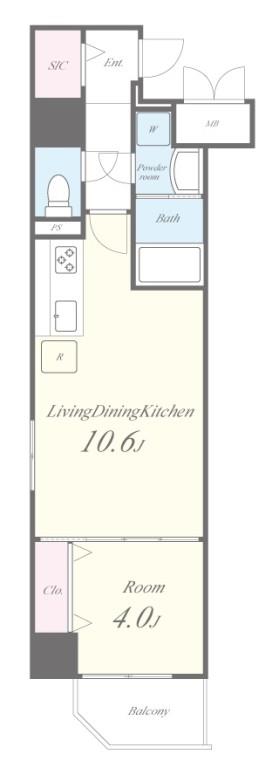 プライムステージ弁天町 間取り図