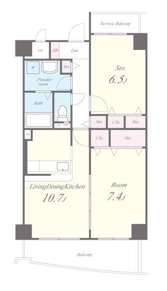 エスポワール今里 303号室 間取り