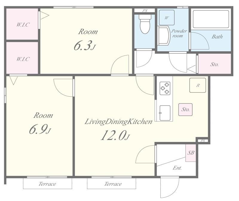 Sun Valley江坂 101号室 間取り