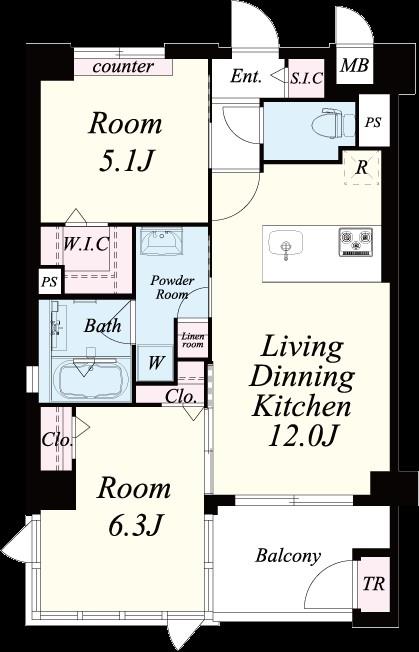 カロス イデア大橋 間取り図