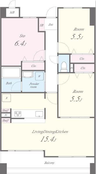 ルミナスベガ 間取り図