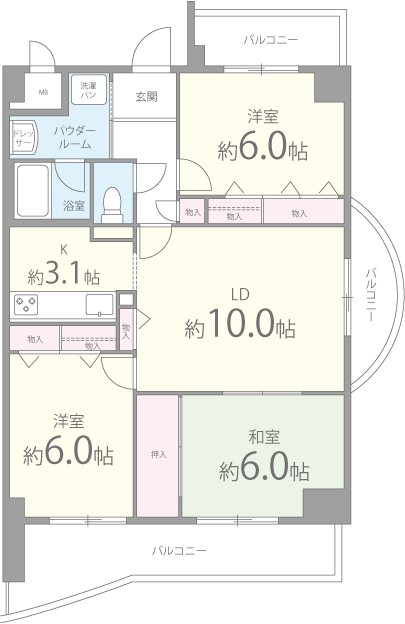 パン・プラージュ 間取り図