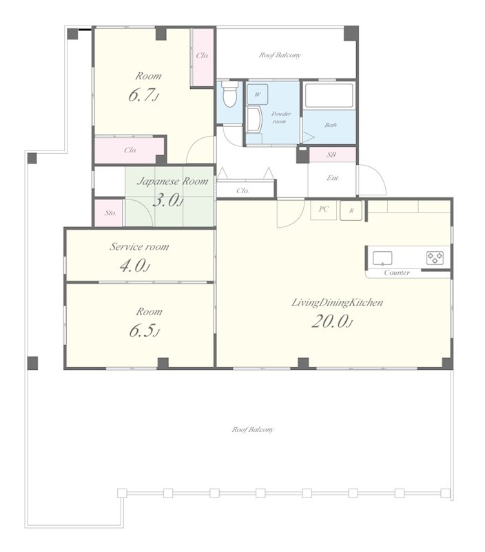 ジュネス甲東伍番館 間取り図