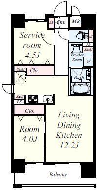 パトリス城東中央 410号室 間取り