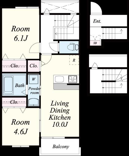 プレミアム県庁前A棟 間取り図