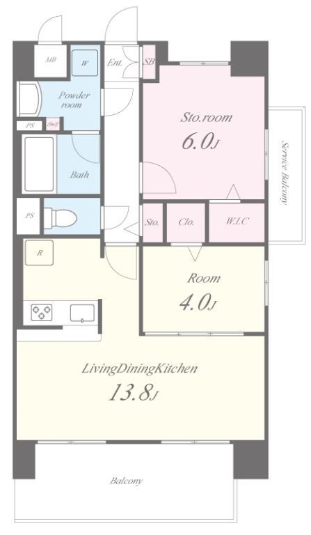 グリーナリー江坂公園 0201号室 間取り