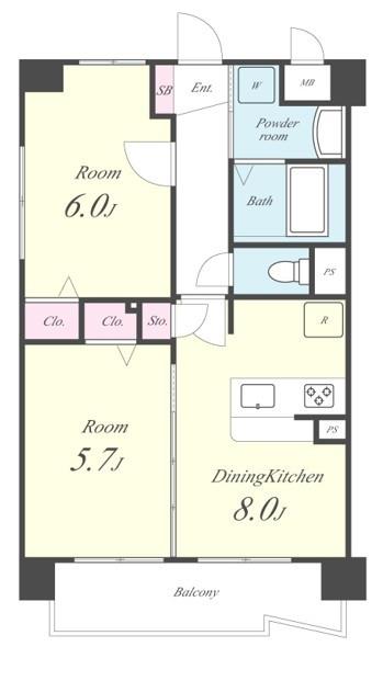 ソレアード武蔵浦和 間取り図