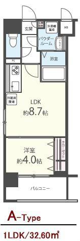 レユシール(中央区) 間取り図