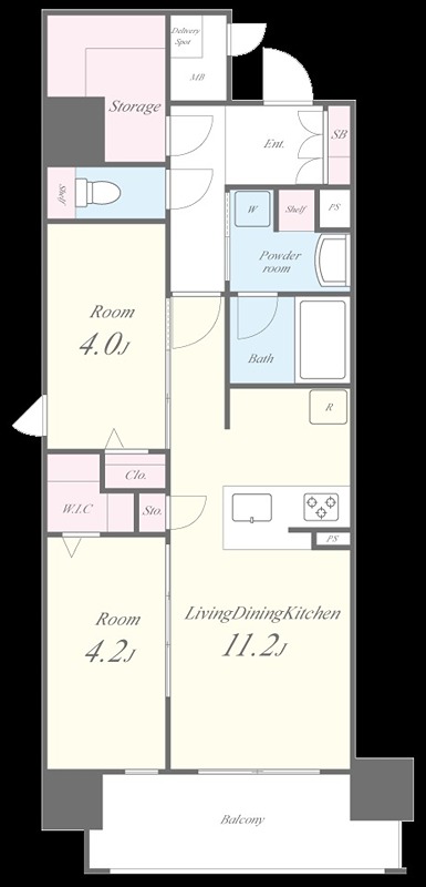 セイワパレス本町東 1402号室 間取り
