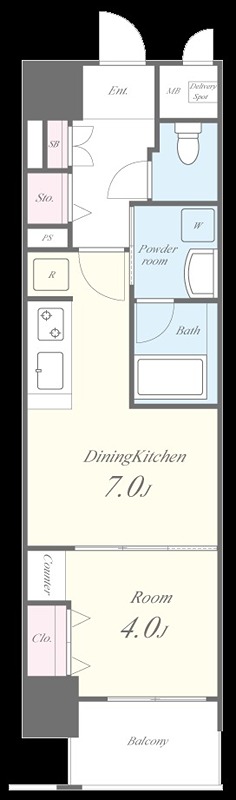 セイワパレス本町東 702号室 間取り