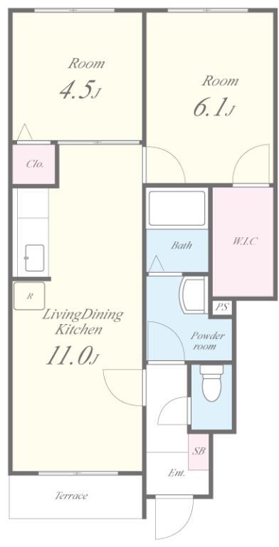 リバーサイドヴィラ西館 間取り図