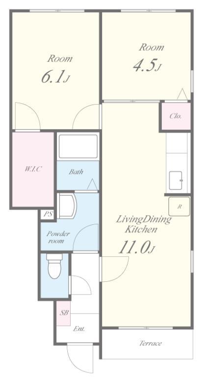 リバーサイドヴィラ西館 間取り図
