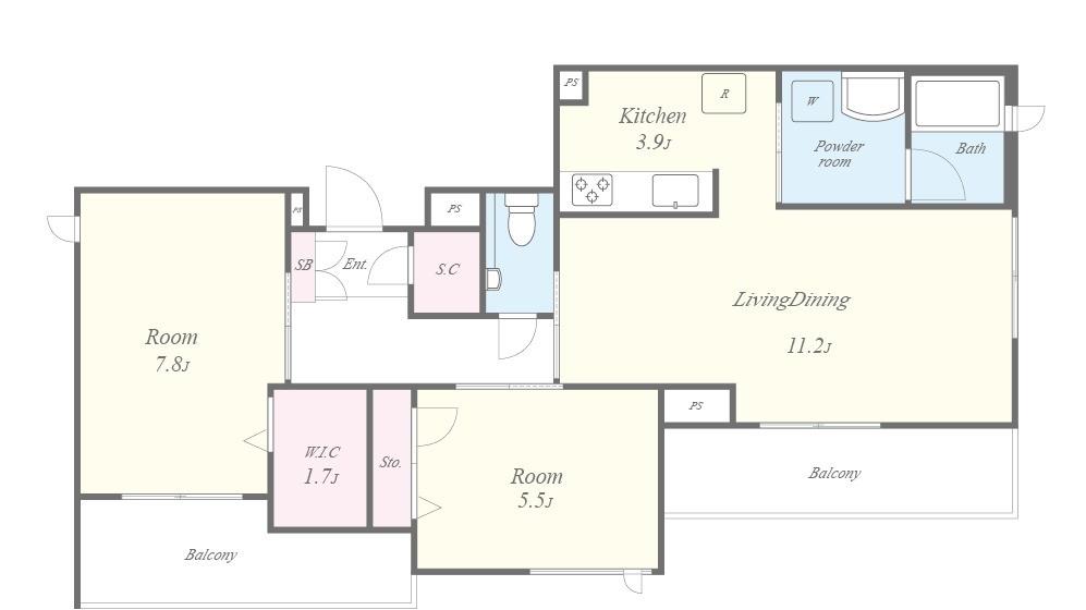 AZURE天道町(アジュアテンドウチョウ) 間取り図