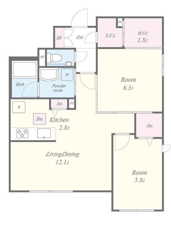 AZURE天道町(アジュアテンドウチョウ) 間取り図