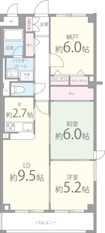プリマヴェーラ・ヨシナガ 間取り図