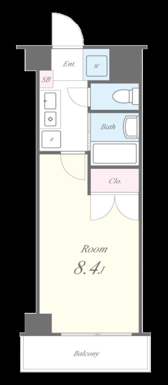 リベルター 1305号室 間取り