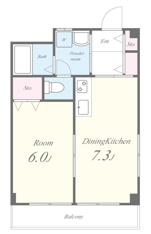 鶴見区緑第3三友マンション 203号室 間取り