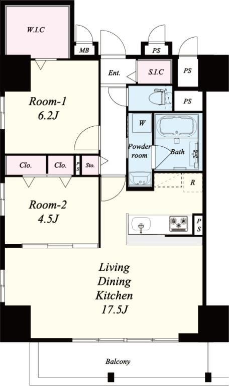 フレール江坂レジデンシャル 間取り図