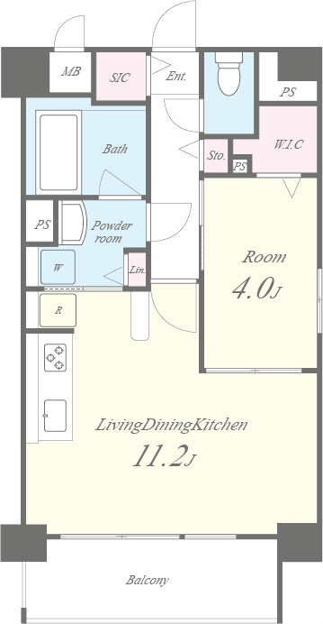 ルシア新大阪 401号室 間取り