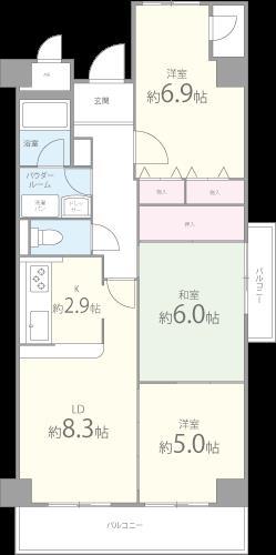 プリモ中宮 間取り図