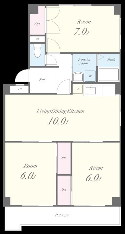 ドミール幸心 間取り図